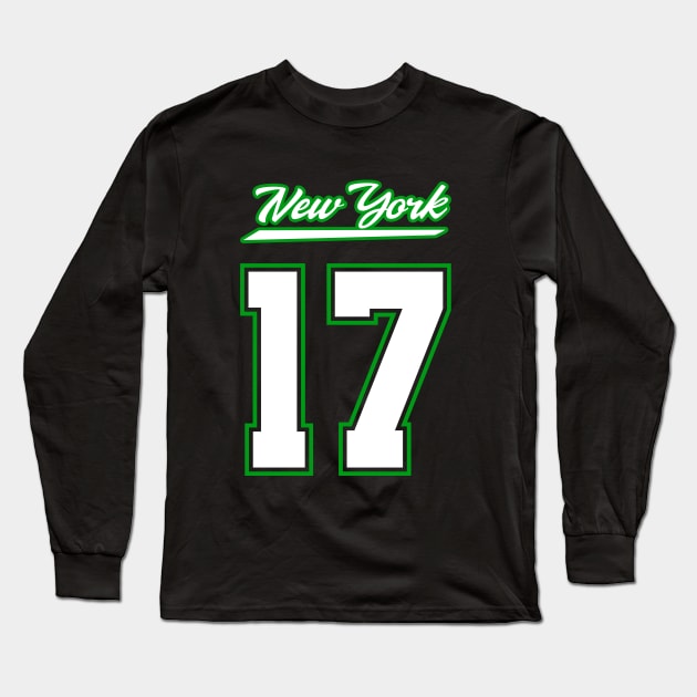 Garrett Wilson New York Jets BLACK Jersey Shirt T-Shirt Long Sleeve T-Shirt by johnnystackart